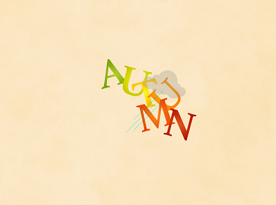 Autumn | Typographical Poster autumn graphics illustration minimal october rain season simple typography weather