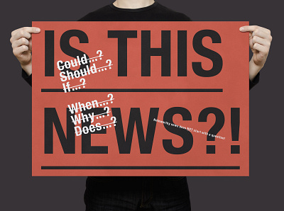 Is This News? | Typographical Poster graphics illustration journalism minimal news opinion poster simple text typography