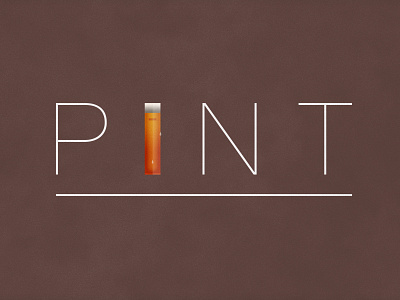 Pint | Typographical Poster alcohol beer graphics illustration minimal pint shapes simple text typography