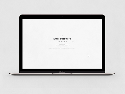 Enter Password | Typographical Project