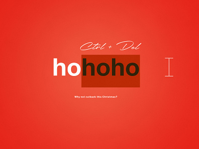 Cutback this Christmas? | Typographical Poster