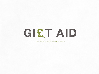 Gift Aid | Typographical Poster donation giftaid graphics illustration minimal retail simple support text typography