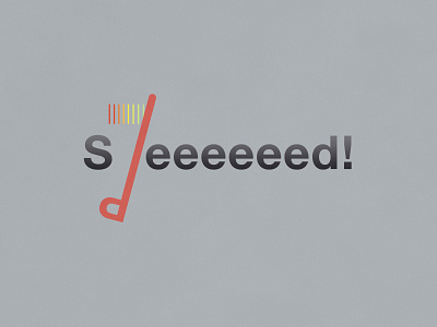 Speed! | Typographical Poster graphics helvetica humour illustration minimal poster simple speed speedometer typography