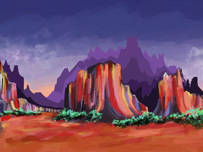 Landscape inspired by Utah Mountains