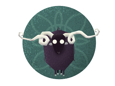 Ram horns illustration ram sheep