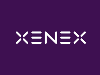 Xenex branding design flat logo minimal typography