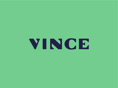 Vince branding design flat logo typography