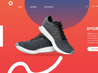 Page of purchase for sports shoes site.