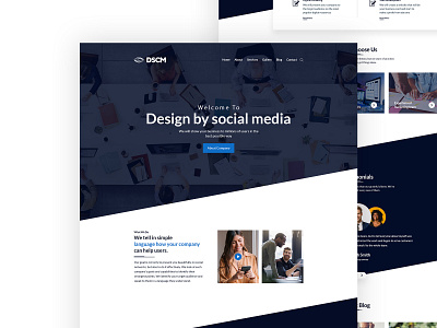 Site for a company engaged in design development for social netw