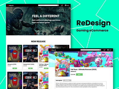 Gaming eCommerce design gamingweb redesign typography ui web webdesign website