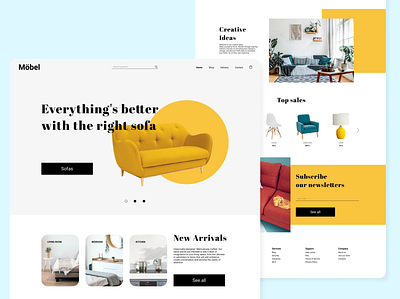 Furniture shop design ui ux web web design webdesign website website design