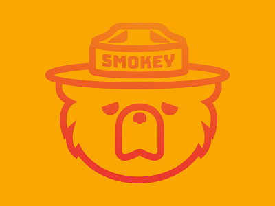 Only You bear design fires gradient illustration illustrator smokey smokey the bear studio wildfires