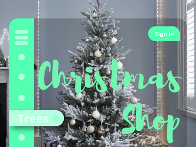 ❄️Simple Christmas UI Concept🎄 christmas christmas shop christmas tree green holiday holidays mint shop tree trees ui ui concept uidesign web web concept web design website website interface white