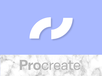 ProCreate Logo Redesign blue contest design logo marble procreate redesign vector white
