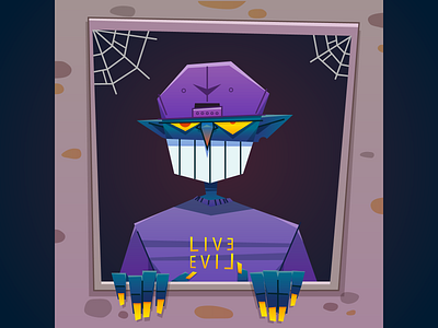 LIVE=EVIL adobe illustrator bad boy bully character digitalart evil fairytale fantasy fantasyart flat goblin gradients graphicdesign illustration life live look web