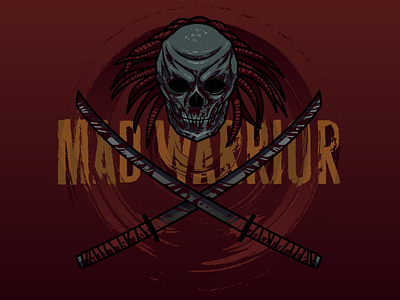 Mad Warrior blood dark souls flat frenzy katana mad mask skull sword warrior