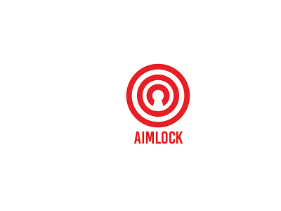 Aim Lock Logo app branding design flat icon illustration logo vector