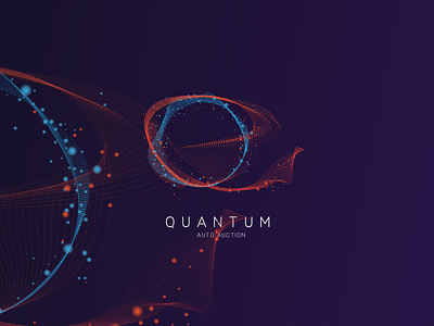 Quantum radio wave concept logo