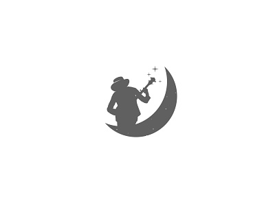 Moon Jazz Logo design flat icon illustration jazz jazzy logo logodesign minimalist logo moon moonlight music vector