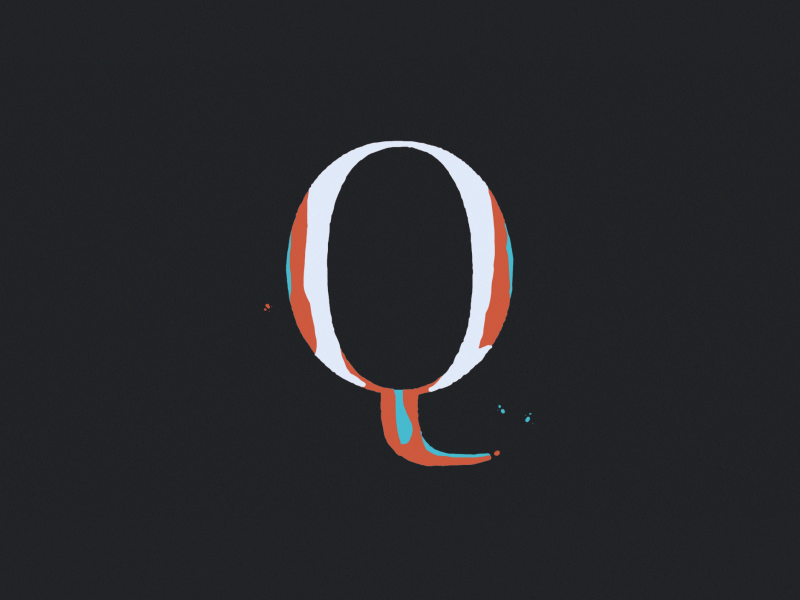 Q after effects animation design gif letter motion