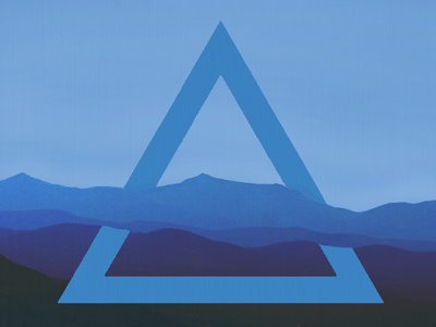 Triangle blue mountains triangle