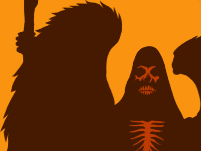 Riddle color death digital orange skull