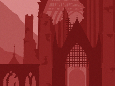 Battle castle color digital harry potter hogwarts illustration red