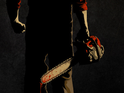 Chainsaw blood chainsaw color digital leatherface