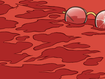 Red Sea WIP blood digital illustration wake water