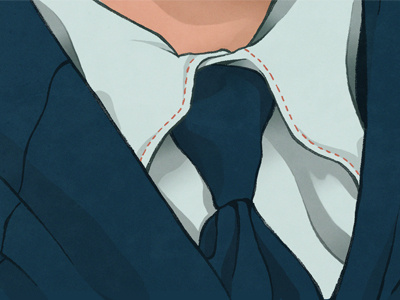 Tie Knot collar color digital illustration knot shirt suit tie