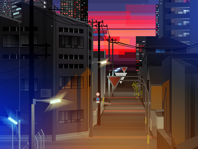 Street 060520 adobe adobeillustrator art design dribbble illustration illutrator street vazrum vector