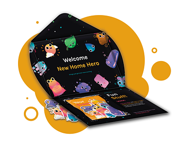 Home Hero 'Sticker Pack' Mail Out branding enviromental illustration print design stickerpack