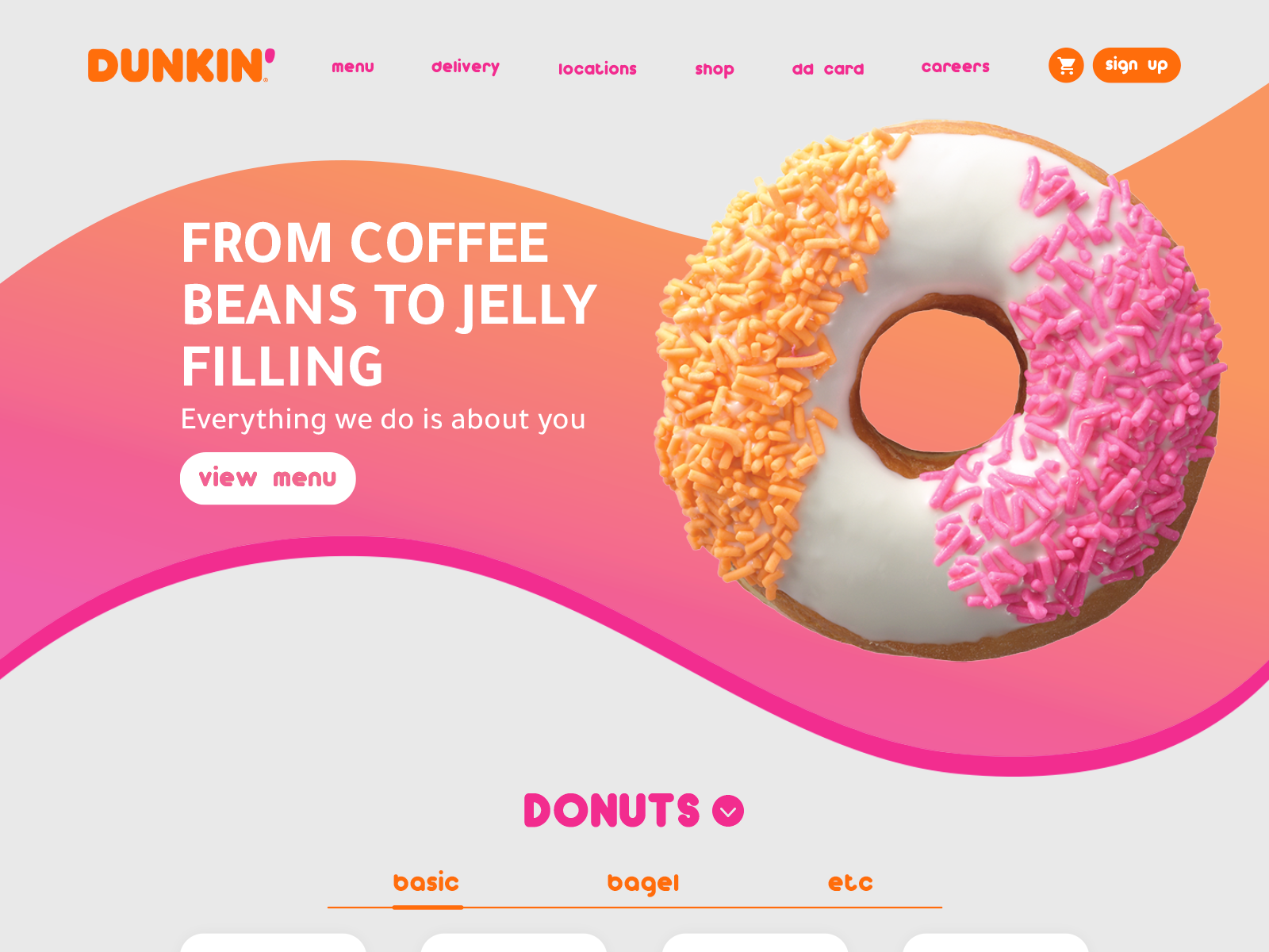 dunkin donuts job design