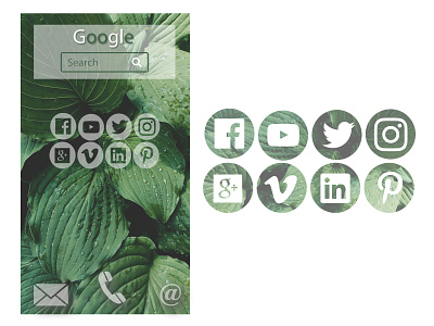 phone desktop design icons social фотошоп