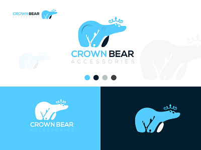 Crown Bear Logo Design animation bear logo branding business crown crown bear logo design crown logo design illustration logo typography ui ux vector