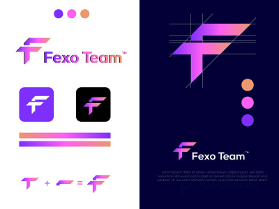 Fexo Team Logo Design 3d animation branding business design graphic design illustration logo motion graphics typography ui ux vector