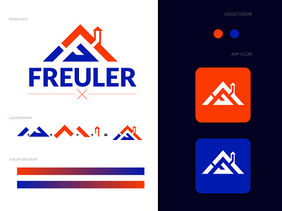 FREULER LOGO DESIGN 3d animation branding business design f logo desig fletter logo flogo graphic design illustration logo motion graphics typography ui ux vector