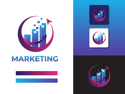 Marketing Logo Design | Logo Design | Modern Logo 3d animation branding business design graphic design illustration logo logo design 20233 marketing logo modern logo modern logo design motion graphics typography ui ux vector