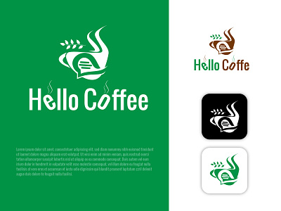 Hello Coffee Logo Design | Coffee Logo | Modern Coffee Logo