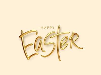 Gold happy Easter | Logo design gold | Gold Logo 2023