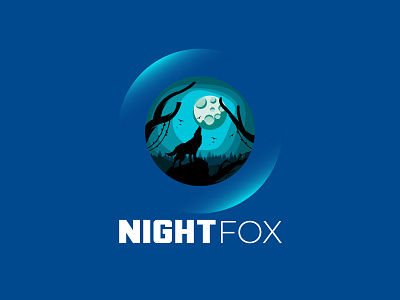 Night Fox Logo | Logo Design | modern Logo 3d animation branding business design graphic design illustration logo logo design modern logo motion graphics night ship logo ui ux vector