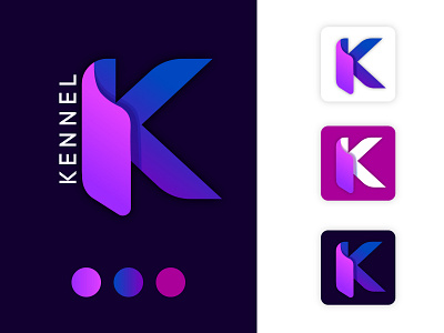 K Modern Logo Design | Logo Design | New Logo 2023 3d animation branding business design graphic design illustration logo modernlogo motion graphics ui vector