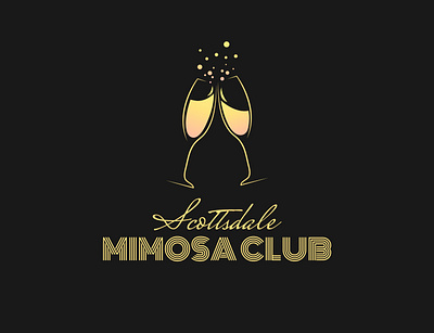 Mimosa Club Logo Design art branding design illustration illustrator logo minimal typography ui vector