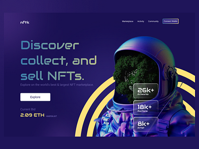 NFT landing web UI