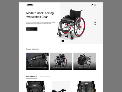 Wheelchair landing page graphic design ui webdesign