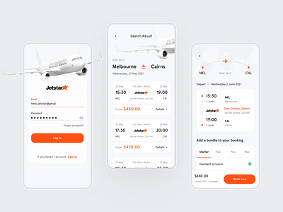 Jetstar | Flights Booking App Concept app app design flight tour travel uidesign uiux visual design