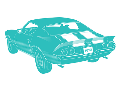 Famous Muscle cars illustrations series vector