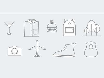 Little Linecons icons illustration pictograms