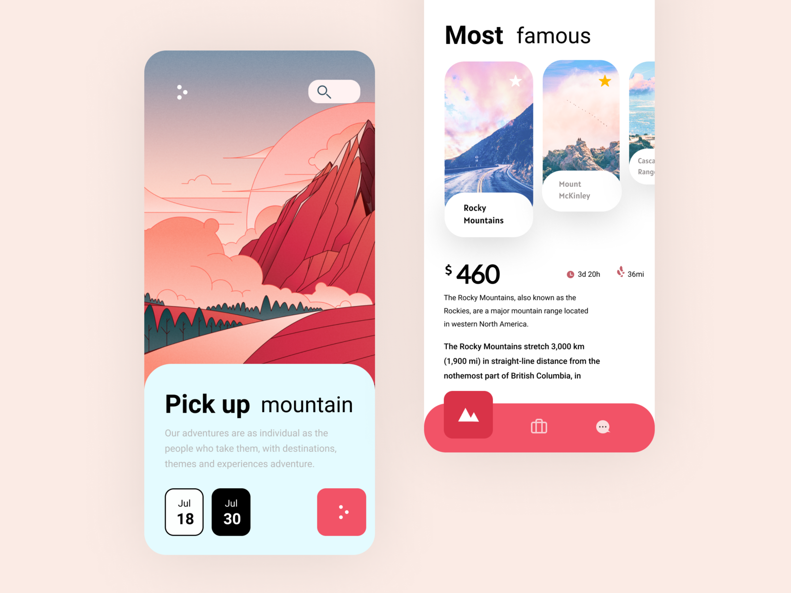 Pick Up Mountain App Design By Uiux Key On Dribbble