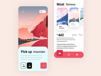 Pick Up Mountain App Design
